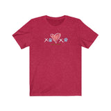 XOXO__White And Blue Font  ||  Bella + Canvas 3001 Unisex Jersey Short Sleeve Tee