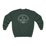 Unleash'd And Luvd with Bark-A-Bout Logo (Front)___BAB Oval Outline (Back)  ||  Unisex Heavy Blend™ Crewneck Sweatshirt