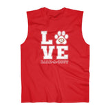 LOVE Paw Print (Front)__Oval Logo (Back)  ||  Men's Ultra Cotton Sleeveless Tank