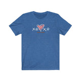 XOXO__White And Blue Font  ||  Bella + Canvas 3001 Unisex Jersey Short Sleeve Tee