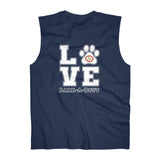 LOVE Paw Print (Front)__Oval Logo (Back)  ||  Men's Ultra Cotton Sleeveless Tank