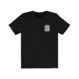 Live, Love, Bark (Front)__Live, Love, Bark (Back) || Bella + Canvas 3001 Unisex Jersey Short Sleeve Tee