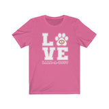 LOVE Bark-A-Bout Varsity || Bella + Canvas 3001 Unisex Jersey Short Sleeve Tee