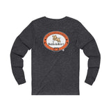 LOVE Bark-A-Bout Varsity (Front)__Oval Logo (Back)  ||  Unisex Jersey Long Sleeve Tee