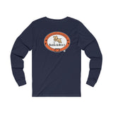 LOVE Bark-A-Bout Varsity (Front)__Oval Logo (Back)  ||  Unisex Jersey Long Sleeve Tee