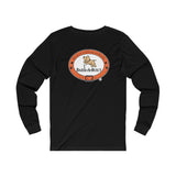 LOVE Bark-A-Bout Varsity (Front)__Oval Logo (Back)  ||  Unisex Jersey Long Sleeve Tee