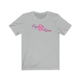 Copy of Pups & Kisses__Pink & Purple || Bella + Canvas 3001 Unisex Jersey Short Sleeve Tee