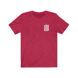 Live, Love, Bark (Front)__Live, Love, Bark (Back) || Bella + Canvas 3001 Unisex Jersey Short Sleeve Tee