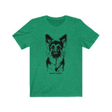 German Shepherd__Cool Toned T-Shirts || Bella + Canvas 3001 Unisex Jersey Short Sleeve Tee