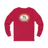 LOVE Bark-A-Bout Varsity (Front)__Oval Logo (Back)  ||  Unisex Jersey Long Sleeve Tee