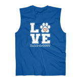 LOVE Paw Print (Front)__Oval Logo (Back)  ||  Men's Ultra Cotton Sleeveless Tank