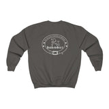 Unleash'd And Luvd with Bark-A-Bout Logo (Front)___BAB Oval Outline (Back)  ||  Unisex Heavy Blend™ Crewneck Sweatshirt