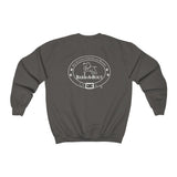 LOVE with Bark-A-Bout Outline (Front)___BAB Oval Outline (Back)  ||  Unisex Heavy Blend™ Crewneck Sweatshirt