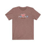XOXO__White And Blue Font  ||  Bella + Canvas 3001 Unisex Jersey Short Sleeve Tee