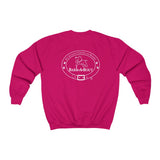 LOVE with Bark-A-Bout Outline (Front)___BAB Oval Outline (Back)  ||  Unisex Heavy Blend™ Crewneck Sweatshirt