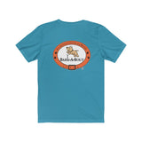 Love Bark-A-Bout Varsity (Front)__Oval Logo (Back)  ||  Bella + Canvas 3001 Unisex Jersey Short Sleeve Tee