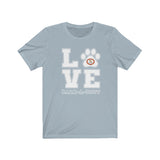 LOVE Bark-A-Bout Varsity || Bella + Canvas 3001 Unisex Jersey Short Sleeve Tee