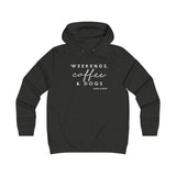 Weekends, Coffee And Dogs || Girlie College Pullover Hoodie