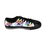 Paint Splatter Paw Print, Bark-A-Bout Logo ||  Canvas Sneakers