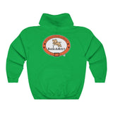Bark-A-Bout Outline (Front)__Bark-A-Bout Oval (Back) || Unisex Heavy Blend™ Pullover Hooded Sweatshirt