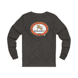 LOVE Bark-A-Bout Varsity (Front)__Oval Logo (Back)  ||  Unisex Jersey Long Sleeve Tee