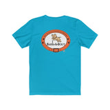 Me + Dog = Love (Front)__BAB Oval (Back)  ||  Bella + Canvas 3001 Unisex Jersey Short Sleeve Tee