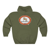 Bark-A-Bout Outline (Front)__Bark-A-Bout Oval (Back) || Unisex Heavy Blend™ Pullover Hooded Sweatshirt