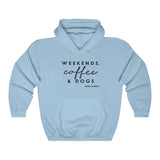 Weekends, Coffee and Dogs  ||  Unisex Heavy Blend™ Hooded Pullover Sweatshirt