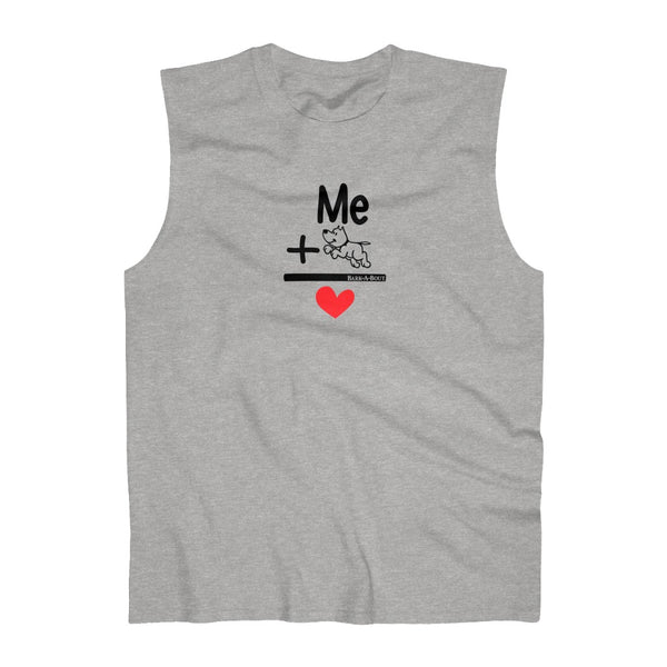 Me + Dog = Love (Front)__BAB Oval (Back)  || Men's Ultra Cotton Sleeveless Tank
