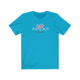 XOXO__White And Blue Font  ||  Bella + Canvas 3001 Unisex Jersey Short Sleeve Tee