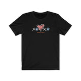 XOXO__White And Blue Font  ||  Bella + Canvas 3001 Unisex Jersey Short Sleeve Tee