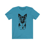 German Shepherd__Cool Toned T-Shirts || Bella + Canvas 3001 Unisex Jersey Short Sleeve Tee