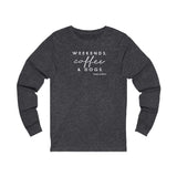 Weekends, Coffee and Dogs  ||  Unisex Jersey Long Sleeve Tee
