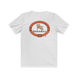 Me + Dog = Love (Front)__BAB Oval (Back)  ||  Bella + Canvas 3001 Unisex Jersey Short Sleeve Tee