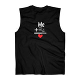 Me + Dog = Love (Front)__BAB Oval (Back)  || Men's Ultra Cotton Sleeveless Tank