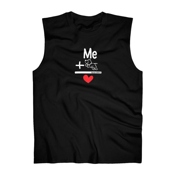 Me + Dog = Love (Front)__BAB Oval (Back)  || Men's Ultra Cotton Sleeveless Tank