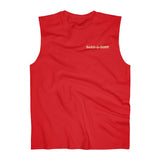 Bark-A-Bout Word (Front)__Oval Logo (Back)  || Men's Ultra Cotton Sleeveless Tank