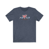 XOXO__White And Blue Font  ||  Bella + Canvas 3001 Unisex Jersey Short Sleeve Tee
