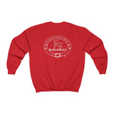 Unleash'd And Luvd with Bark-A-Bout Logo (Front)___BAB Oval Outline (Back)  ||  Unisex Heavy Blend™ Crewneck Sweatshirt