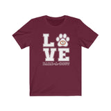 LOVE Bark-A-Bout Varsity || Bella + Canvas 3001 Unisex Jersey Short Sleeve Tee
