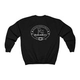 Unleash'd And Luvd with Bark-A-Bout Logo (Front)___BAB Oval Outline (Back)  ||  Unisex Heavy Blend™ Crewneck Sweatshirt