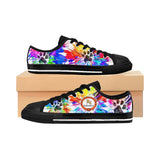 Color Splash Paw Print, Bark-A-Bout Logo  |  Canvas Sneakers