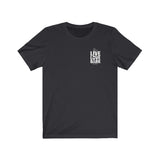 Live, Love, Bark (Front)__Live, Love, Bark (Back) || Bella + Canvas 3001 Unisex Jersey Short Sleeve Tee
