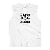 I Love Dog Kisses (Front)__BAB Oval (Back)  || Men's Ultra Cotton Sleeveless Tank