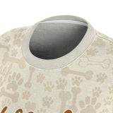 Woof : Paw Print || Women's AOP Cut & Sew Tee