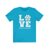 LOVE Bark-A-Bout Varsity || Bella + Canvas 3001 Unisex Jersey Short Sleeve Tee