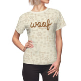 Woof : Paw Print || Women's AOP Cut & Sew Tee