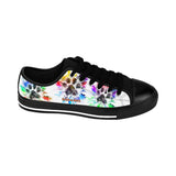 Paint Splatter Paw Print, Bark-A-Bout Logo ||  Canvas Sneakers