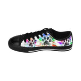 Paint Splatter Paw Print, Bark-A-Bout Logo ||  Canvas Sneakers