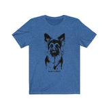 German Shepherd__Cool Toned T-Shirts || Bella + Canvas 3001 Unisex Jersey Short Sleeve Tee